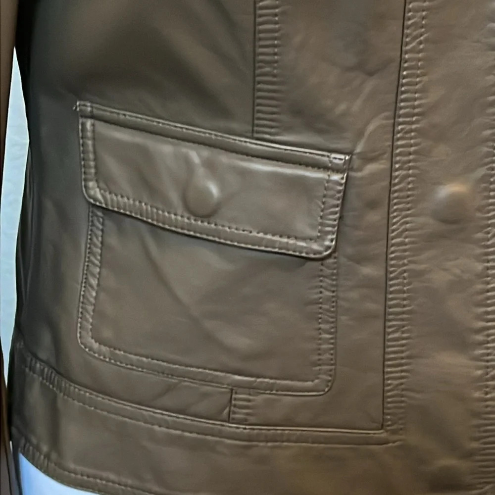 Kut From The Kloth Gray Vegan Leather Jacket Size Small - Picture 5 of 7